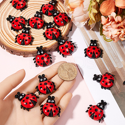 40Pcs Insect Theme Opaque Resin Decoden Cabochons RESI-SC0005-88-1