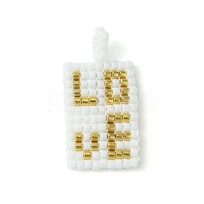 Handmade MIYUKI Japanese Seed Loom Pattern Seed Beads PALLOY-MZ00121-02-1