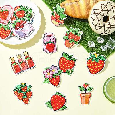 21Pcs 21 Styles Polyester Thread & Non-woven Fabric Iron on Patches DIY-CJ0003-13-1