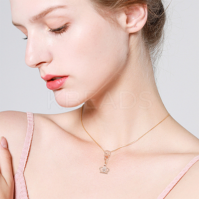 6Pcs 6 Style Rack Plating Brass Micro Pave Clear Cubic Zirconia Pendants ZIRC-OC0001-04-1