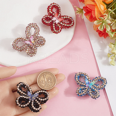 6Pcs 6 Colors Opaque Acrlyic Sparkling Rhinestones Beads MACR-SC0001-79-1