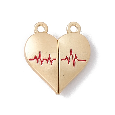 Love Heart Alloy Magnetic Clasps FIND-C013-01E-1