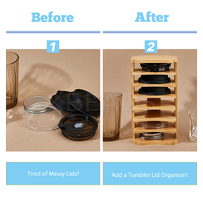Bamboo Rattan Food Storage Stands AJEW-WH0534-52-1