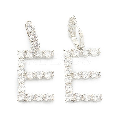 Brass Micro Pave Clear Cubic Zirconia Pendants ZIRC-J039-18P-E-1