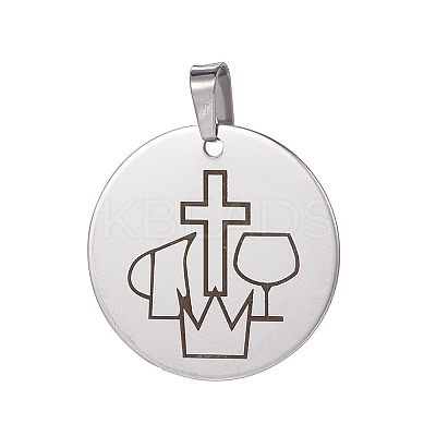 Tarnish Resistant 201 Stainless Steel Pendants LS-STAS-E450-04P-AAA-1