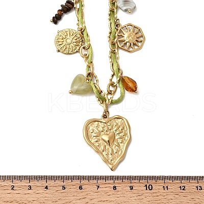Women's 304 Stainless Steel Necklaces NJEW-A063-12G-1