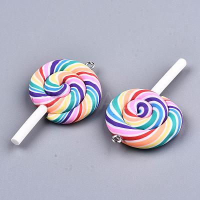 Handmade Polymer Clay Charms CLAY-T016-80B-1