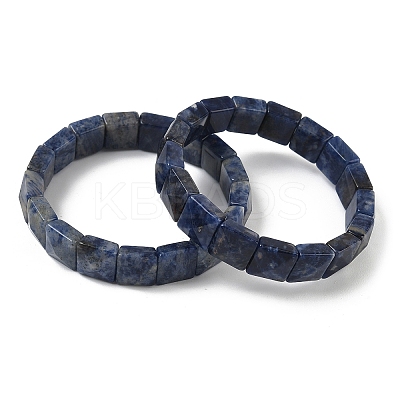 Natural Sodalite Beads Stretch Bracelets for Women Men BJEW-C097-06-11-1