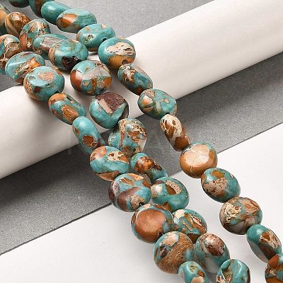 Synthetic Regalite/Imperial Jasper/Sea Sediment Jasper Beads Strands G-F765-M02-01-1