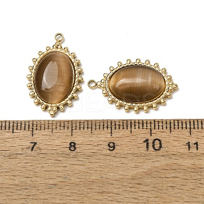 303 Stainless Steel & Cat Eye Pendants CE-CBA1E47-13G-01-1