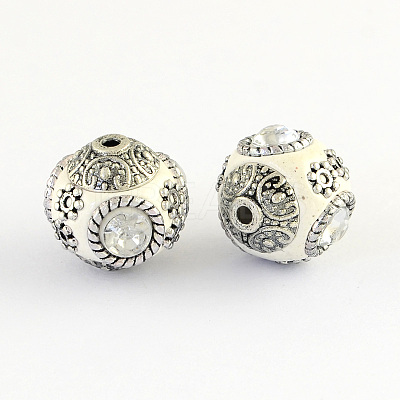 Handmade Indonesia Round Beads IPDL-R400-M-1
