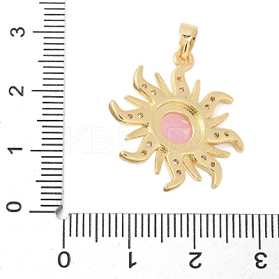 Brass Micro Pave Cubic Zirconia Pendants X-KK-S507-09B-G-1
