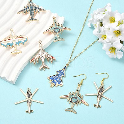24Pcs 6 Styles Alloy Enamel Pendants ENAM-CJ0007-45-1