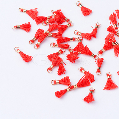 Polycotton(Polyester Cotton) Tassel Charms Decorations X-OCOR-S102-M-1
