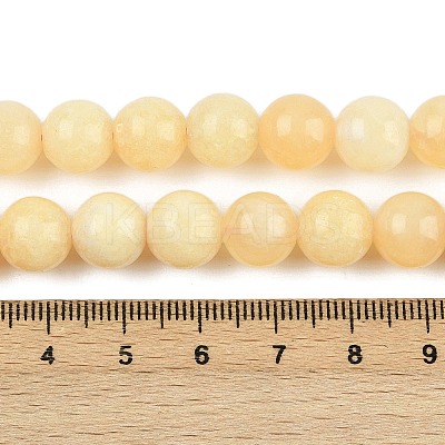 Natural Yellow Calcite Beads Strands G-C251-A01-10mm-1
