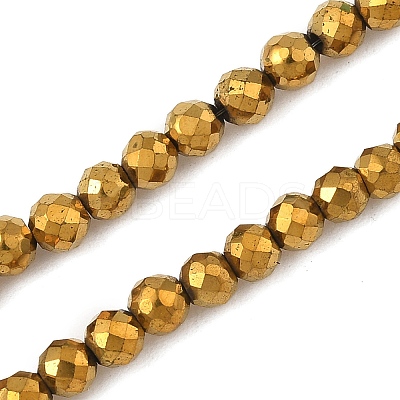 Electroplate Synthetic Magnetic Hematite Beads Strands G-A263-B01-02-1