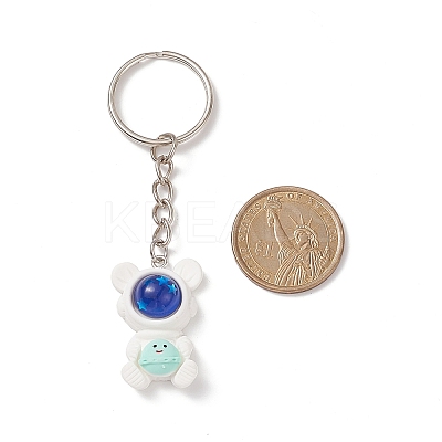 Cute Cartoon Astronaut Resin Pendant Keychain KEYC-JKC00405-1