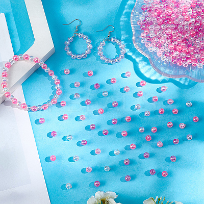 5 Colors Transparent Acrylic Beads MACR-PA0001-03A-02-1