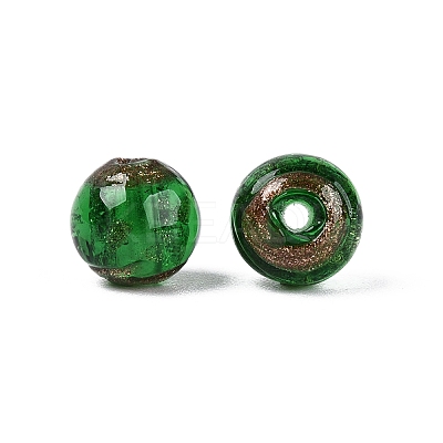 Handmade Gold Sand Lampwork Beads LAMP-N045-01B-05-1