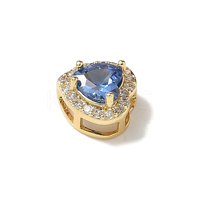 Brass Micro Pave Cubic Zirconia Beads KK-I276-46G-06-1