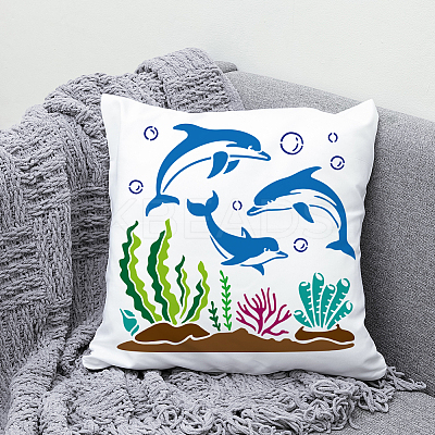 1Pc PET Hollow Out Drawing Painting Stencils DIY-MA0004-53C-1