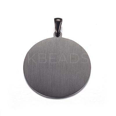 304 Stainless Steel Pendants STAS-P063-09B-1