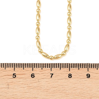 2.2MM Brass Ball Chain Necklaces for Men Women X-NJEW-L012-06G-1