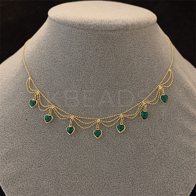 Brass with Cubic Zirconia Pendant Necklaces FS-WGB563A-01-1
