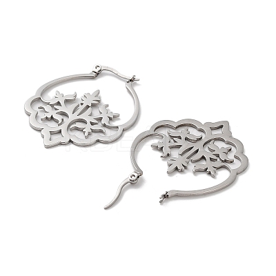 Non-Tarnish 304 Stainless Steel Hoop Earrings EJEW-P271-03P-1