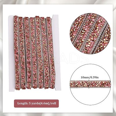 5 Yards Self Adhesive Resin Rhinestone Tape DIY-SP0002-49F-1