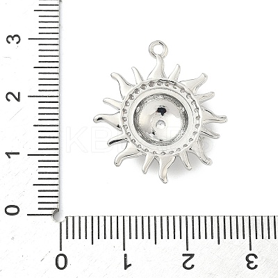 Brass Micro Pave Clear Cubic Zirconia Pendants KK-G548-01A-P-1