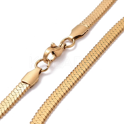 PVD Vacuum Plating 304 Stainless Steel Snake Chains Necklaces X-NJEW-O058-32G-1