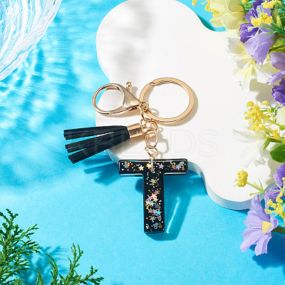 1Pc Resin Letter Keychains KEYC-TADJ0001-09T-1