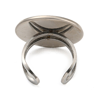 Non-Tarnish 304 Stainless Steel Open Cuff Findings STAS-R123-02F-P-1