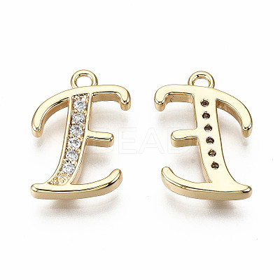 Brass Micro Pave Clear Cubic Zirconia Pendants LS-KK-S360-053E-NF-1