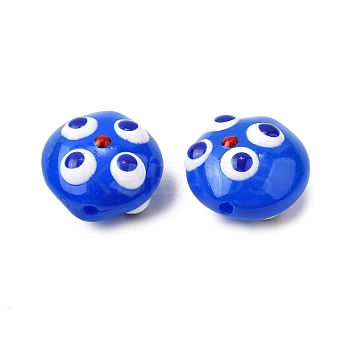 Transparent Glass Enamel Beads LAMP-S079-01F-1