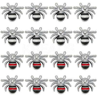 32Pcs 2 Colors Alloy Rhinestone Slide Charms FIND-SC0010-38-1