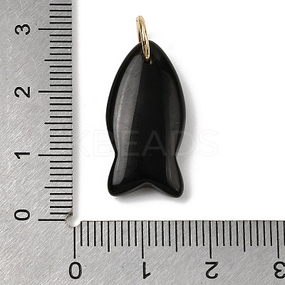 Natural Obsidian Pendants X-G-A297-01G-09-1
