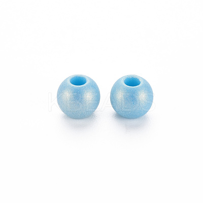 Spray Painted Opaque Acrylic Beads X-ACRP-S679-C33-1