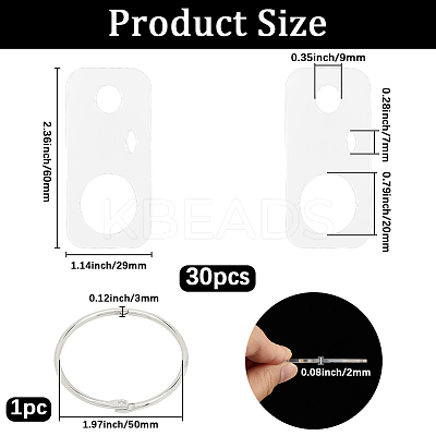 3 Bags Acrylic Thread Winding Boards AJEW-GF0011-67D-1