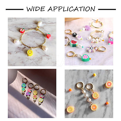 150Pcs 15 Style Handmade Polymer Clay Charms CLAY-CD0001-09-1