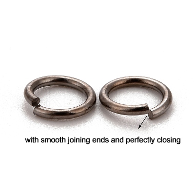 Brass Open Jump Rings KK-M165-7mm-01B-RS-1