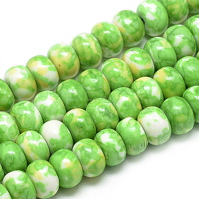 Synthetic Ocean White Jade Beads Strands LS-G-S257-5x10mm-03-1