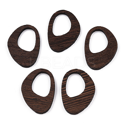 Natural Wenge Wood Pendants WOOD-T023-55A-01-1