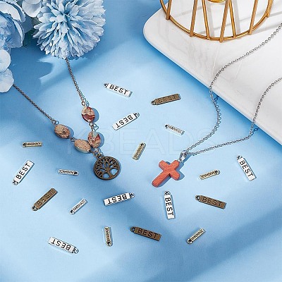 160Pcs 4 Styles Tibetan Style Alloy Pendants TIBEP-AR0001-15-1