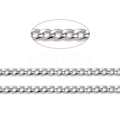 Tarnish Resistant 304 Stainless Steel Twisted Chains for Men's Necklace Making CHS-K001-86-1