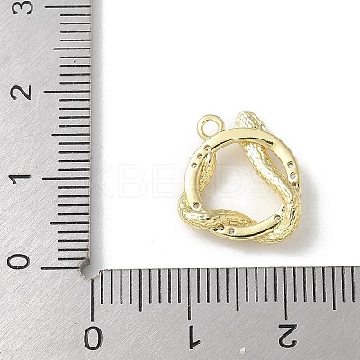 Brass Micro Pave Clear Cubic Zirconia Pendants LS-KK-S505-03G-04-1