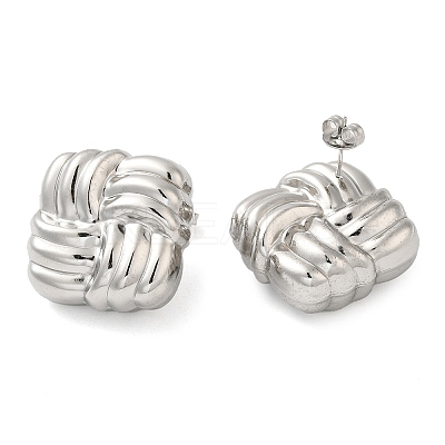 Non-Tarnish 304 Stainless Steel Stud Earrings EJEW-G364-22P-1