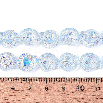 Electroplate Transparent Glass Beads Strands EGLA-S190-05H-1