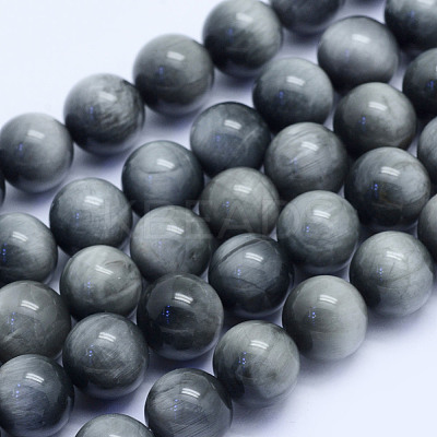 Natural Hawk's Eye Beads Strands G-L478-03-10mm-1